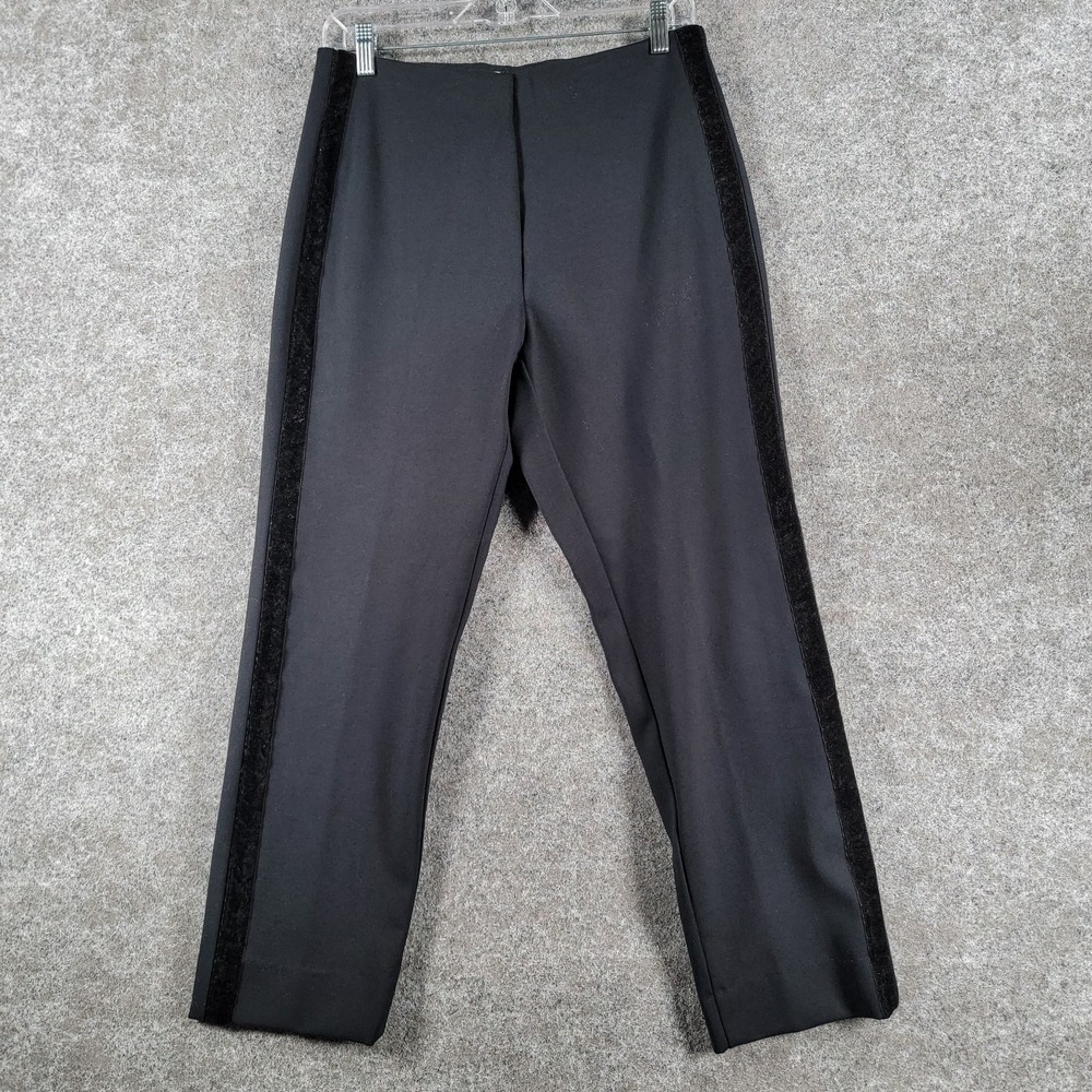 Charter Club Cambridge Skinny Ankle‎ Pants Womens 12 Black Stretch High Rise